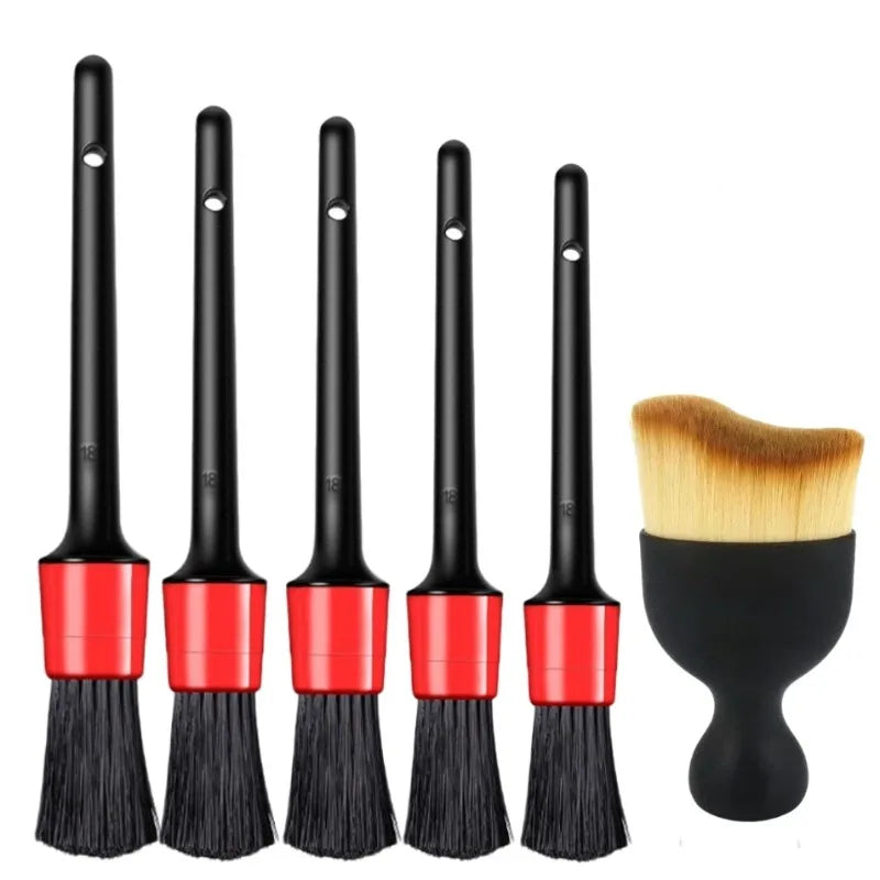 Car Cleaning Brush Kit — Detail Brush Set for Interior & Wheels